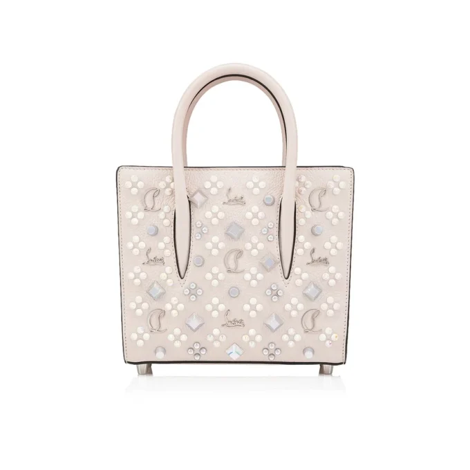 Paloma Mini – Elde Taşınan Çanta – Damarlı Dana Derisi ve Çivili Loubinthesky – Leche Paloma Mini – Elde Taşınan Çanta – Damarlı Dana Derisi ve Çivili Loubinthesky – Leche