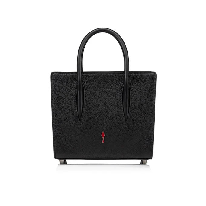 Paloma Mini – Üst Saplı Çanta – Damarlı Dana Derisi ve Çiviler Loubinthesky – Siyah Paloma Mini – Üst Saplı Çanta – Damarlı Dana Derisi ve Çiviler Loubinthesky – Siyah