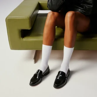 Penny Woman – Loafer – Abrasivato Dana Derisi – Siyah – Kadın