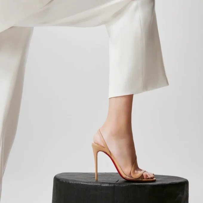 Rosalie – 100 mm Topuklu Sandalet – Kid Deri – Blush – Kadın Rosalie – 100 mm Topuklu Sandalet – Kid Deri – Blush – Kadın