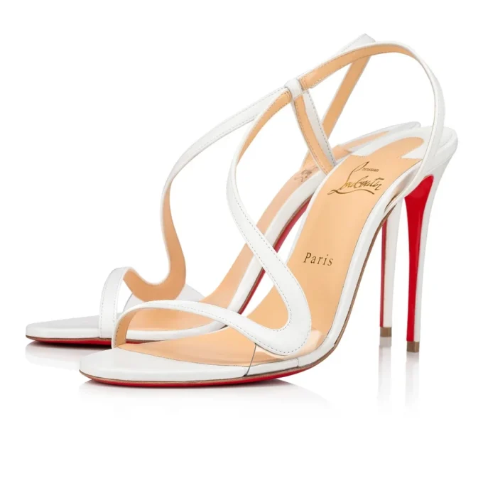 Rosalie – 99 mm Sandalet – Deri ve PVC – Bianco – Kadın