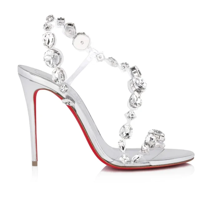 Rosalie Jewel – 100 mm Sandalet – TPU ve Lamine Dana Derisi – Kristal – Kadın