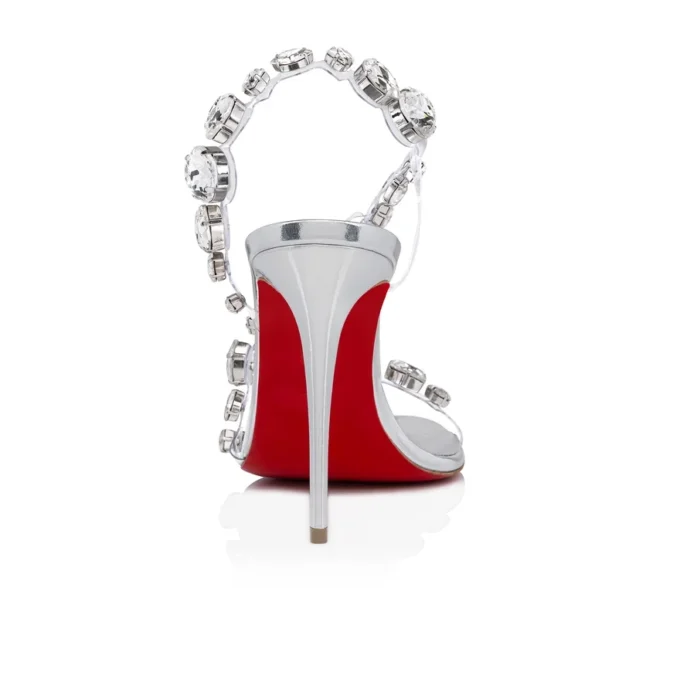 Rosalie Jewel – 100 mm Sandalet – TPU ve Lamine Dana Derisi – Kristal – Kadın