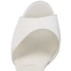 Sandaloo – 130 mm Bantlı Sandalet – Krep Saten – Fildişi – Kadın