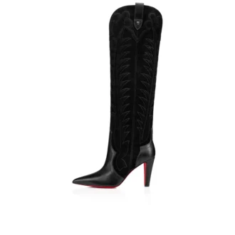 Santia Botta – 85 mm Botlar – Dana Derisi ve Veau Velours – Siyah Santia Botta – 85 mm Botlar – Dana Derisi ve Veau Velours – Siyah