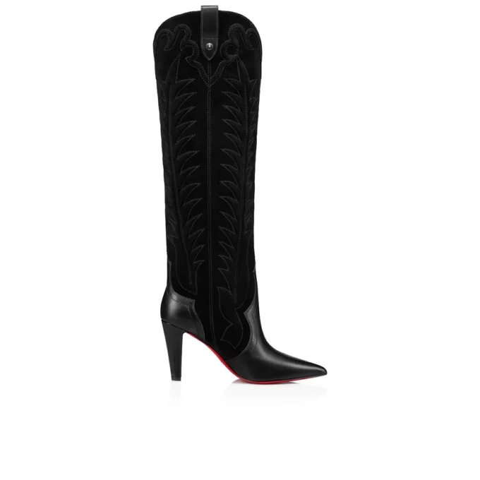 Santia Botta – 85 mm Botlar – Dana Derisi ve Veau Velours – Siyah Santia Botta – 85 mm Botlar – Dana Derisi ve Veau Velours – Siyah