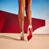 Sporty Kate – 85 mm Topuklu Ayakkabı – Kuzu Nappa Deri – Leche – Kadın Sporty Kate – 85 mm Topuklu Ayakkabı – Kuzu Nappa Deri – Leche – Kadın