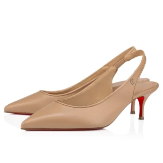 Sporty Kate Sling – 55 mm Slingback Topuklu Ayakkabı – Kuzu Nappa Deri – Blush – Kadın