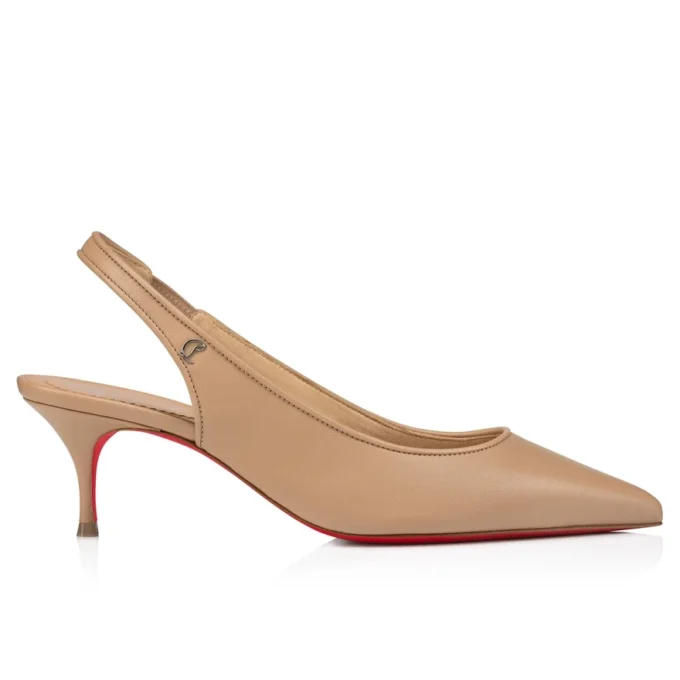 Sporty Kate Sling – 55 mm Slingback Topuklu Ayakkabı – Kuzu Nappa Deri – Blush – Kadın
