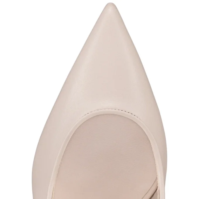Sporty Kate Sling – 55 mm Slingback Topuklu Ayakkabı – Kuzu Nappa Deri – Leche – Kadın