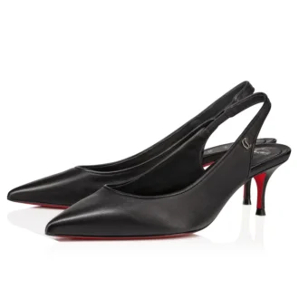 Sporty Kate Sling – 55 mm Slingback Topuklu Ayakkabı – Kuzu Nappa Deri – Siyah – Kadın Sporty Kate Sling – 55 mm Slingback Topuklu Ayakkabı – Kuzu Nappa Deri – Siyah – Kadın