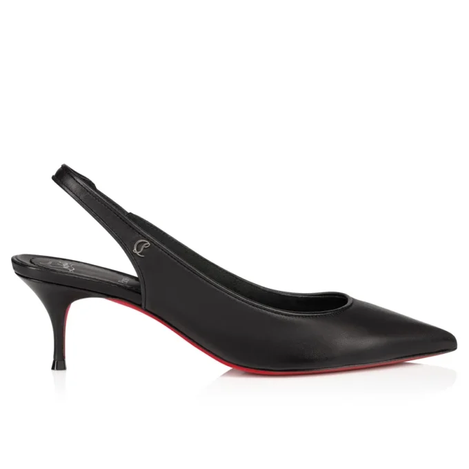 Sporty Kate Sling – 55 mm Slingback Topuklu Ayakkabı – Kuzu Nappa Deri – Siyah – Kadın Sporty Kate Sling – 55 mm Slingback Topuklu Ayakkabı – Kuzu Nappa Deri – Siyah – Kadın