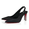 Sporty Kate Sling – 85 mm Slingback Topuklu Ayakkabı – Kuzu Nappa Deri – Siyah – Kadın
