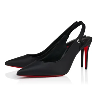 Sporty Kate Sling – 85 mm Slingback Topuklu Ayakkabı – Kuzu Nappa Deri – Siyah – Kadın