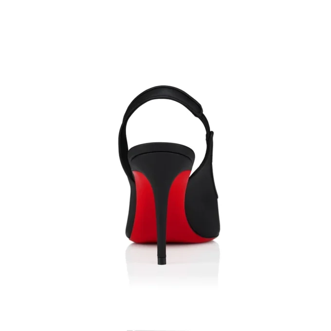 Sporty Kate Sling – 85 mm Slingback Topuklu Ayakkabı – Kuzu Nappa Deri – Siyah – Kadın