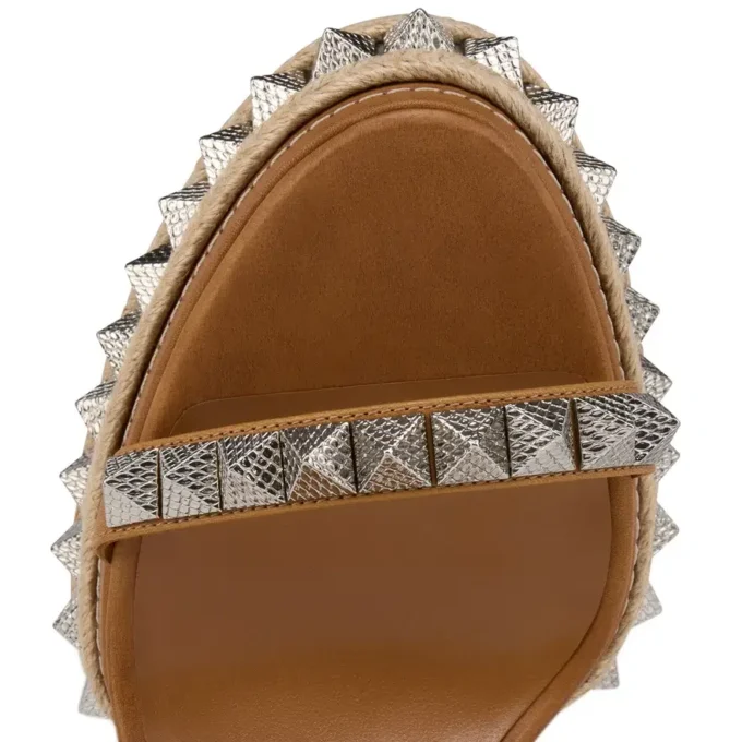 Superaclou – 130 mm Bantlı Sandalet – Mumlu Dana Derisi – Terra – Kadın Superaclou – 130 mm Bantlı Sandalet – Mumlu Dana Derisi – Terra – Kadın