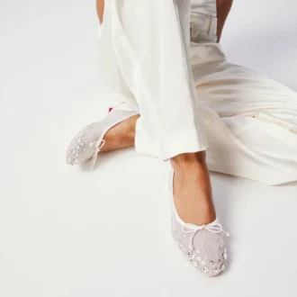 Sweetie Jane Sparkling – Babetler – File ve Strass – Bianco – Kadın Sweetie Jane Sparkling – Babetler – File ve Strass – Bianco – Kadın