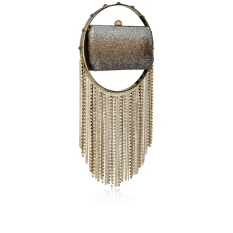 Trapeze – Clutch – Süet ve Strass – Çok Renkli