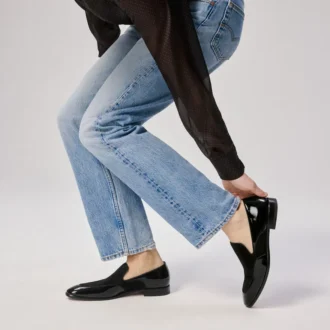 Yaki – Loafer – Suni Deri ve Veau Velours – Siyah – Erkek Yaki – Loafer – Suni Deri ve Veau Velours – Siyah – Erkek